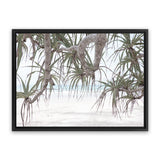 Shop Pandanus Palm Beach Photo Canvas Art Print-Botanicals, Coastal, Green, Landscape, Nature, Photography, Photography Canvas Prints, Tropical, View All-framed wall decor artwork