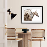 Shop Cream Horses Photo Art Print-Animals, Brown, Landscape, Photography, View All, White-framed poster wall decor artwork