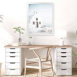 Shop Santorini Summer I Photo Art Print-Boho, Coastal, Greece, Photography, Portrait, View All, White-framed poster wall decor artwork