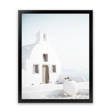 Shop Santorini Summer I Photo Art Print-Boho, Coastal, Greece, Photography, Portrait, View All, White-framed poster wall decor artwork