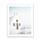 Shop Santorini Summer I Photo Art Print-Boho, Coastal, Greece, Photography, Portrait, View All, White-framed poster wall decor artwork