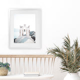 Shop Santorini Summer II Photo Art Print-Boho, Coastal, Greece, Grey, Photography, Portrait, View All, White-framed poster wall decor artwork