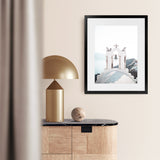 Shop Santorini Summer II Photo Art Print-Boho, Coastal, Greece, Grey, Photography, Portrait, View All, White-framed poster wall decor artwork