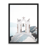 Shop Santorini Summer II Photo Canvas Art Print-Boho, Coastal, Greece, Grey, Photography, Photography Canvas Prints, Portrait, View All, White-framed wall decor artwork