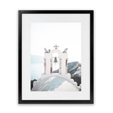 Shop Santorini Summer II Photo Art Print-Boho, Coastal, Greece, Grey, Photography, Portrait, View All, White-framed poster wall decor artwork