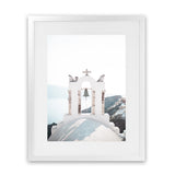 Shop Santorini Summer II Photo Art Print-Boho, Coastal, Greece, Grey, Photography, Portrait, View All, White-framed poster wall decor artwork