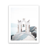 Shop Santorini Summer II Photo Art Print-Boho, Coastal, Greece, Grey, Photography, Portrait, View All, White-framed poster wall decor artwork