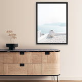 Shop Santorini Summer III Photo Canvas Art Print-Boho, Coastal, Greece, Photography, Photography Canvas Prints, Portrait, View All, White-framed wall decor artwork