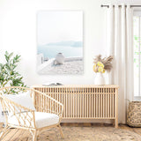 Shop Santorini Summer III Photo Canvas Art Print-Boho, Coastal, Greece, Photography, Photography Canvas Prints, Portrait, View All, White-framed wall decor artwork