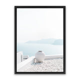 Shop Santorini Summer III Photo Canvas Art Print-Boho, Coastal, Greece, Photography, Photography Canvas Prints, Portrait, View All, White-framed wall decor artwork