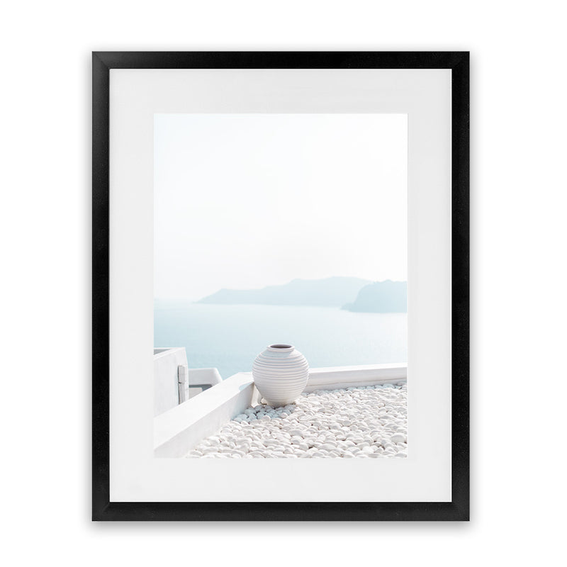 Shop Santorini Summer III Photo Art Print-Boho, Coastal, Greece, Photography, Portrait, View All, White-framed poster wall decor artwork
