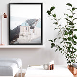 Shop Santorini Summer IV Photo Art Print-Blue, Coastal, Greece, Photography, Portrait, View All, White-framed poster wall decor artwork
