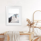 Shop Santorini Summer IV Photo Art Print-Blue, Coastal, Greece, Photography, Portrait, View All, White-framed poster wall decor artwork