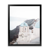 Shop Santorini Summer IV Photo Art Print-Blue, Coastal, Greece, Photography, Portrait, View All, White-framed poster wall decor artwork
