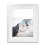 Shop Santorini Summer IV Photo Art Print-Blue, Coastal, Greece, Photography, Portrait, View All, White-framed poster wall decor artwork