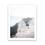 Shop Santorini Summer IV Photo Art Print-Blue, Coastal, Greece, Photography, Portrait, View All, White-framed poster wall decor artwork