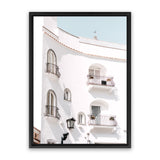Shop Positano Villa Photo Canvas Art Print-Amalfi Coast Italy, Coastal, Photography, Photography Canvas Prints, Portrait, View All, White-framed wall decor artwork