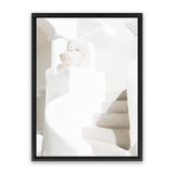 Shop Old Steps Photo Canvas Art Print-Amalfi Coast Italy, Boho, Greece, Neutrals, Photography, Photography Canvas Prints, Portrait, View All, White-framed wall decor artwork