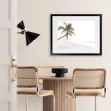 Shop Ocean Palm Tree Photo Art Print-Boho, Coastal, Green, Landscape, Photography, Tropical, View All, White-framed poster wall decor artwork