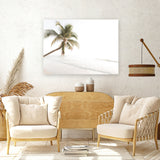 Shop Ocean Palm Tree Photo Canvas Art Print-Boho, Coastal, Green, Landscape, Photography, Photography Canvas Prints, Tropical, View All, White-framed wall decor artwork