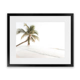 Shop Ocean Palm Tree Photo Art Print-Boho, Coastal, Green, Landscape, Photography, Tropical, View All, White-framed poster wall decor artwork