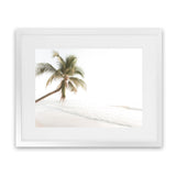 Shop Ocean Palm Tree Photo Art Print-Boho, Coastal, Green, Landscape, Photography, Tropical, View All, White-framed poster wall decor artwork