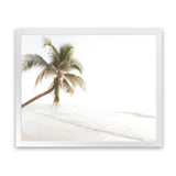 Shop Ocean Palm Tree Photo Art Print-Boho, Coastal, Green, Landscape, Photography, Tropical, View All, White-framed poster wall decor artwork