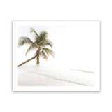 Shop Ocean Palm Tree Photo Art Print-Boho, Coastal, Green, Landscape, Photography, Tropical, View All, White-framed poster wall decor artwork