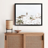 Shop White City Photo Art Print-Amalfi Coast Italy, Boho, Coastal, Landscape, Photography, View All, White-framed poster wall decor artwork