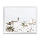 Shop White City Photo Art Print-Amalfi Coast Italy, Boho, Coastal, Landscape, Photography, View All, White-framed poster wall decor artwork
