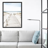 Shop Beach Bridge Photo Canvas Art Print-Boho, Coastal, Neutrals, Photography, Photography Canvas Prints, Portrait, Tropical, View All-framed wall decor artwork