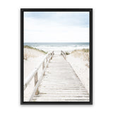 Shop Beach Bridge Photo Canvas Art Print-Boho, Coastal, Neutrals, Photography, Photography Canvas Prints, Portrait, Tropical, View All-framed wall decor artwork