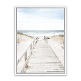 Shop Beach Bridge Photo Canvas Art Print-Boho, Coastal, Neutrals, Photography, Photography Canvas Prints, Portrait, Tropical, View All-framed wall decor artwork
