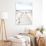 Shop Beach Bridge Photo Canvas Art Print-Boho, Coastal, Neutrals, Photography, Photography Canvas Prints, Portrait, Tropical, View All-framed wall decor artwork