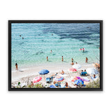 Shop La Spiaggia I Photo Canvas Art Print-Amalfi Coast Italy, Blue, Coastal, Green, Landscape, People, Photography, Photography Canvas Prints, View All-framed wall decor artwork