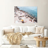 Shop Sunbaking In Salento Photo Canvas Art Print-Amalfi Coast Italy, Blue, Coastal, Landscape, Neutrals, Photography, Photography Canvas Prints, Tropical, View All-framed wall decor artwork