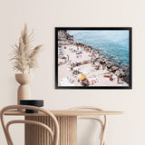 Shop Sunbaking In Salento Photo Art Print-Amalfi Coast Italy, Blue, Landscape, Neutrals, Photography, Tropical, View All-framed poster wall decor artwork