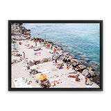 Shop Sunbaking In Salento Photo Canvas Art Print-Amalfi Coast Italy, Blue, Coastal, Landscape, Neutrals, Photography, Photography Canvas Prints, Tropical, View All-framed wall decor artwork