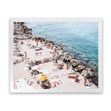 Shop Sunbaking In Salento Photo Art Print-Amalfi Coast Italy, Blue, Landscape, Neutrals, Photography, Tropical, View All-framed poster wall decor artwork