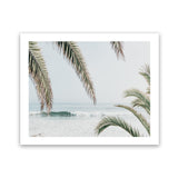 Shop Swaying Palms Photo Art Print-Blue, Coastal, Green, Landscape, Photography, Tropical, View All-framed poster wall decor artwork