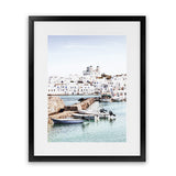 Shop Grecian Port I Photo Art Print-Blue, Coastal, Greece, Green, Photography, Portrait, Tropical, View All-framed poster wall decor artwork
