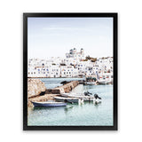 Shop Grecian Port I Photo Art Print-Blue, Coastal, Greece, Green, Photography, Portrait, Tropical, View All-framed poster wall decor artwork