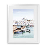 Shop Grecian Port I Photo Art Print-Blue, Coastal, Greece, Green, Photography, Portrait, Tropical, View All-framed poster wall decor artwork