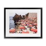 Shop Italian Sea Baths I Photo Art Print-Amalfi Coast Italy, Brown, Coastal, Landscape, Orange, Photography, Tropical, View All-framed poster wall decor artwork