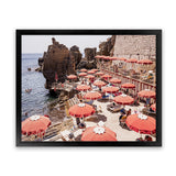 Shop Italian Sea Baths I Photo Art Print-Amalfi Coast Italy, Brown, Coastal, Landscape, Orange, Photography, Tropical, View All-framed poster wall decor artwork