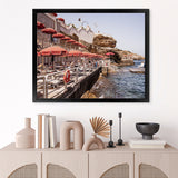 Shop Italian Sea Baths II Photo Art Print-Amalfi Coast Italy, Blue, Brown, Coastal, Landscape, Orange, Photography, Tropical, View All-framed poster wall decor artwork