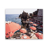 Shop Italian Sea Baths III Photo Art Print-Amalfi Coast Italy, Blue, Brown, Coastal, Landscape, Orange, Photography, Tropical, View All-framed poster wall decor artwork