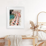 Shop Bagno Marino Archi I Photo Art Print-Blue, Coastal, Green, Orange, Photography, Pink, Portrait, Red, View All-framed poster wall decor artwork