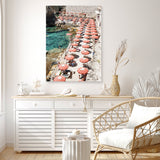 Shop Bagno Marino Archi I Photo Canvas Art Print-Blue, Coastal, Green, Orange, Photography, Photography Canvas Prints, Pink, Portrait, Red, View All-framed wall decor artwork