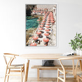 Shop Bagno Marino Archi I Photo Canvas Art Print-Blue, Coastal, Green, Orange, Photography, Photography Canvas Prints, Pink, Portrait, Red, View All-framed wall decor artwork